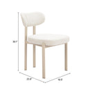  Zuo Aurea 110861 Set of 4 Dining Chair - Light Gray IMAGE 8