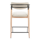  Zuo Equinox 110854 Counter Stool - Oyster Gray/Natural IMAGE 2