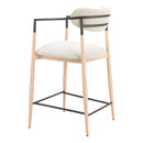  Zuo Equinox 110854 Counter Stool - Oyster Gray/Natural IMAGE 5