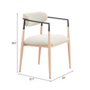  Zuo Equinox 110853 Dining Chair - Oyster Gray/Natural IMAGE 12