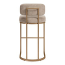  Zuo Velar 110851 Set of 2 Barstool - Beige/Bronze IMAGE 2