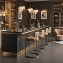  Zuo Velar 110851 Set of 2 Barstool - Beige/Bronze IMAGE 6