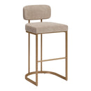  Zuo Velar 110851 Set of 2 Barstool - Beige/Bronze IMAGE 8