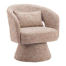  Zuo Liva 110849 Swivel Chair - Frosty Brown IMAGE 1