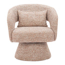  Zuo Liva 110849 Swivel Chair - Frosty Brown IMAGE 8