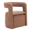  Zuo Atria 110848 Accent Chair & Ottoman - Tawny Brown IMAGE 1