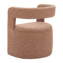  Zuo Atria 110848 Accent Chair & Ottoman - Tawny Brown IMAGE 4