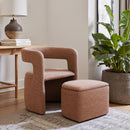  Zuo Atria 110848 Accent Chair & Ottoman - Tawny Brown IMAGE 9