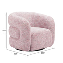  Zuo Refine 110846 Swivel Chair - Pink Tweed IMAGE 9
