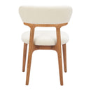  Zuo Cedar 110844 Set of 2 Dining Chair - White/Walnut IMAGE 2