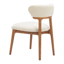  Zuo Cedar 110844 Set of 2 Dining Chair - White/Walnut IMAGE 4