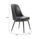  Zuo Keppel 110843 Set of 2 Swivel Dining Chair - Black IMAGE 11