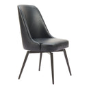  Zuo Keppel 110843 Set of 2 Swivel Dining Chair - Black IMAGE 1