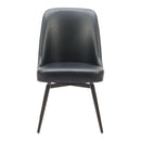  Zuo Keppel 110843 Set of 2 Swivel Dining Chair - Black IMAGE 6