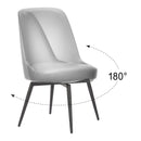  Zuo Keppel 110843 Set of 2 Swivel Dining Chair - Black IMAGE 9