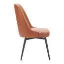  Zuo Keppel 110842 Set of 2 Swivel Dining Chair - Brown IMAGE 4