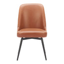  Zuo Keppel 110842 Set of 2 Swivel Dining Chair - Brown IMAGE 6