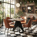  Zuo Keppel 110842 Set of 2 Swivel Dining Chair - Brown IMAGE 7