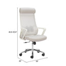  Zuo Jett 110841 High Back Office Chair - Light Gray IMAGE 9