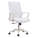  Zuo Jett 110840 Low Back Office Chair - White IMAGE 1
