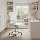  Zuo Jett 110840 Low Back Office Chair - White IMAGE 9