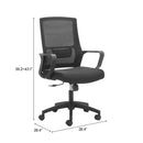  Zuo Jett 110839 Low Back Office Chair - Black IMAGE 7
