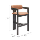  Zuo Shaili 110836 Barstool - Brown IMAGE 8