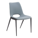  Zuo Desi 110828 Set of 2 Armless Dining Chair - Azure Gray IMAGE 1
