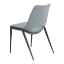  Zuo Desi 110828 Set of 2 Armless Dining Chair - Azure Gray IMAGE 3