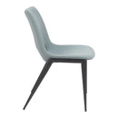  Zuo Desi 110828 Set of 2 Armless Dining Chair - Azure Gray IMAGE 4