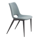  Zuo Desi 110828 Set of 2 Armless Dining Chair - Azure Gray IMAGE 6