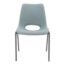  Zuo Desi 110828 Set of 2 Armless Dining Chair - Azure Gray IMAGE 8