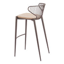  Zuo Silues 110824 Set of 2 Barstool - Taupe/Brown IMAGE 4