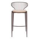  Zuo Silues 110824 Set of 2 Barstool - Taupe/Brown IMAGE 5