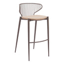  Zuo Silues 110824 Set of 2 Barstool - Taupe/Brown IMAGE 7
