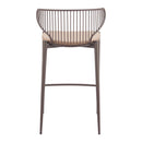  Zuo Silues 110823 Set of 2 Counter Stool - Taupe/Brown IMAGE 2
