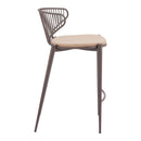  Zuo Silues 110823 Set of 2 Counter Stool - Taupe/Brown IMAGE 3