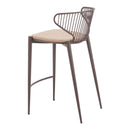 Zuo Silues 110823 Set of 2 Counter Stool - Taupe/Brown IMAGE 7