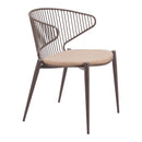  Zuo Silues 110822 Set of 2 Dining Chair - Taupe/Brown IMAGE 1