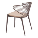  Zuo Silues 110822 Set of 2 Dining Chair - Taupe/Brown IMAGE 2