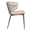  Zuo Silues 110822 Set of 2 Dining Chair - Taupe/Brown IMAGE 3