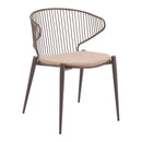  Zuo Silues 110822 Set of 2 Dining Chair - Taupe/Brown IMAGE 4