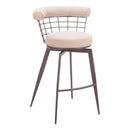  Zuo Saku 110821 Swivel Barstool - Beige/Brown IMAGE 5