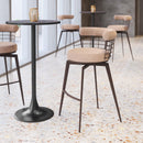  Zuo Saku 110821 Swivel Barstool - Beige/Brown IMAGE 7