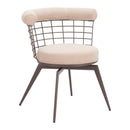  Zuo Saku 110819 Swivel Dining Chair - Beige/Brown IMAGE 1