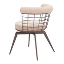  Zuo Saku 110819 Swivel Dining Chair - Beige/Brown IMAGE 2