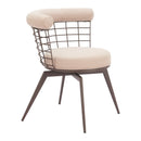  Zuo Saku 110819 Swivel Dining Chair - Beige/Brown IMAGE 3