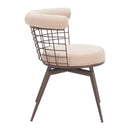  Zuo Saku 110819 Swivel Dining Chair - Beige/Brown IMAGE 4
