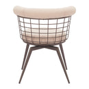  Zuo Saku 110819 Swivel Dining Chair - Beige/Brown IMAGE 7