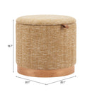  Zuo Fije 110770 Storage Ottoman - Oat Yellow IMAGE 12